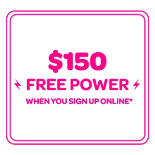 $150 free power when you sign up oline